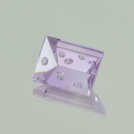 Amethyst rectangle fantasy very light lilac 11.12 ct