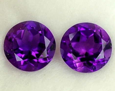Amethyst Pair round violet 11.0 ct Amethyst Pair round violet 11.0 ct