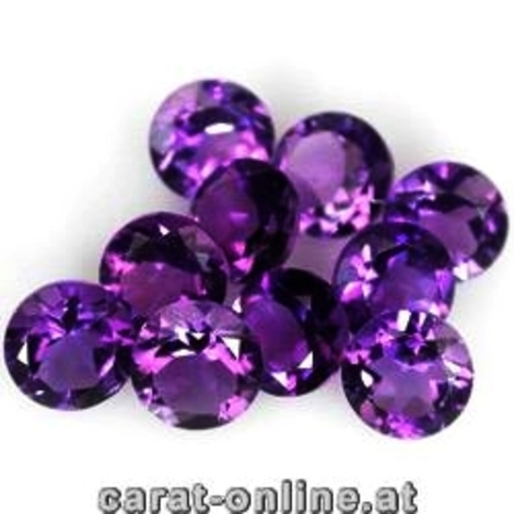 Amethyst Lot, Rund facettiert (ca. 3,0 ct.) aus Sambia Amethyst Lot, Rund facettiert (ca. 3,0 ct.) aus Sambia