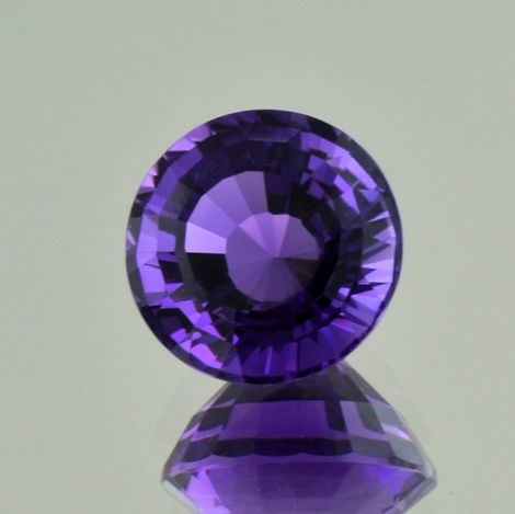Amethyst round violet 6.54 ct