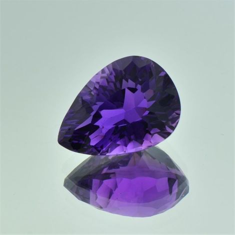 Amethyst pear intense violet 12.74 ct