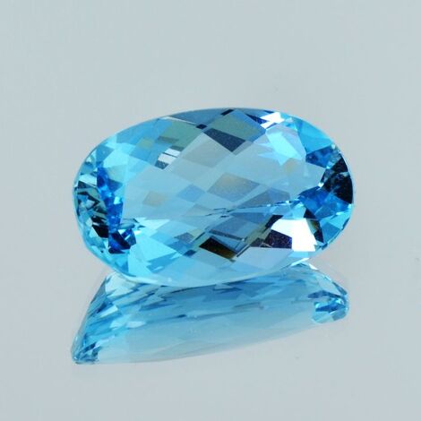 Aquamarin, Oval facettiert (17,26 ct.) aus Mosambik