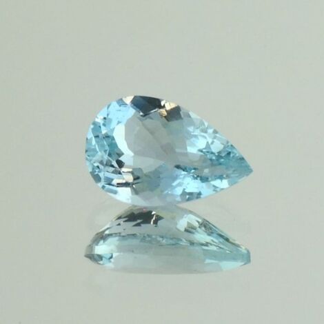 Aquamarine pear light blue 2.14 ct