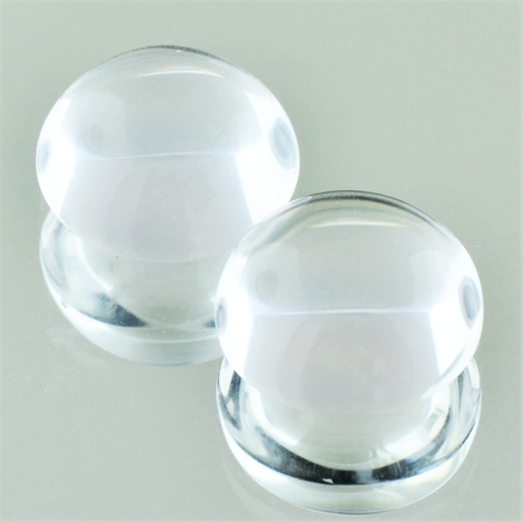 Rock Crystal Pair Cabochon round 15 ct