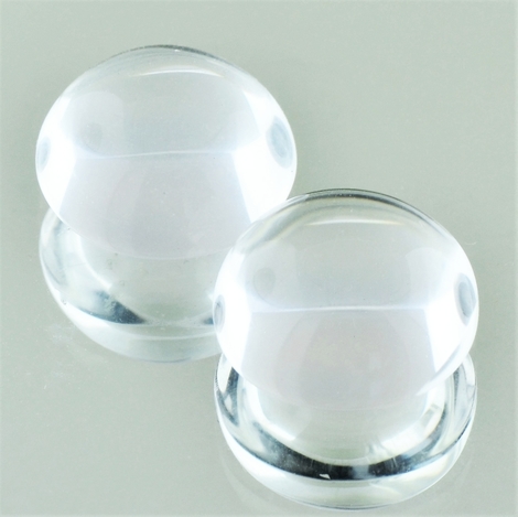 Rock Crystal Pair Cabochon round 15 ct Rock Crystal Pair Cabochon round 15 ct
