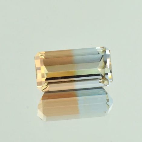 Bicolor Topaz octagon untreated 7.98 ct