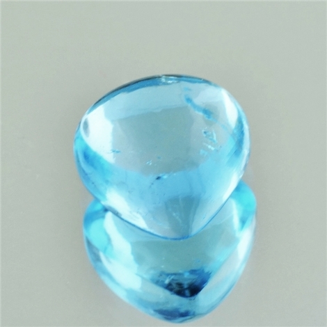 Blautopas, Tropfen Cabochon (12,49 ct.) aus Brasilien Blautopas, Tropfen Cabochon (12,49 ct.) aus Brasilien