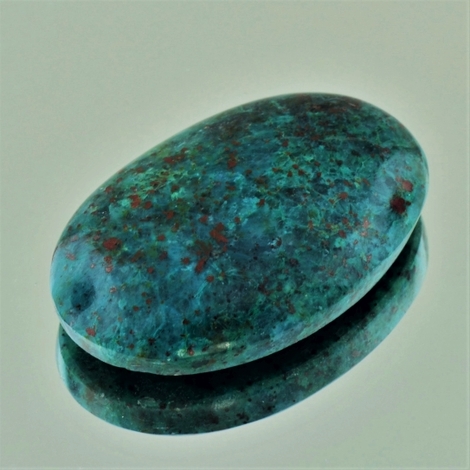 Chrysokoll, Oval Cabochon (43,30 ct.) aus Peru (Lilly Mine) Chrysokoll, Oval Cabochon (43,30 ct.) aus Peru (Lilly Mine)