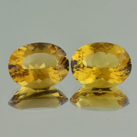 Citrin Duo oval gelb 25,89 ct