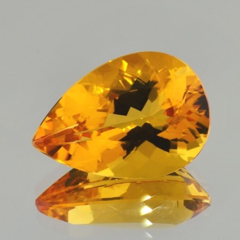 Citrine pear yellow orange 29.37 ct.