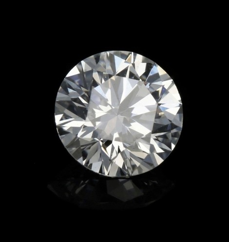 Diamond round brilliant leicht getöntes white J loupe clean 0.51 ct