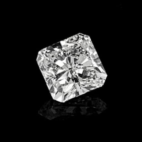 Diamond radiant feines white G loupe clean 0.45 ct.