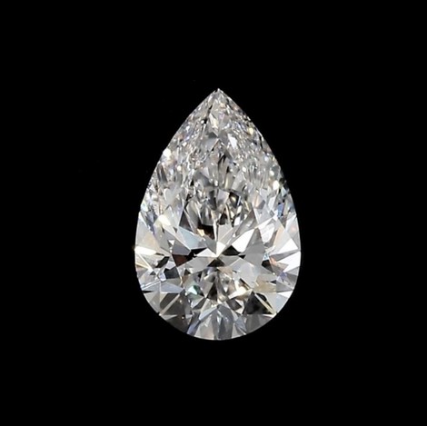 Diamond pear brillantiert getoentes white J si1 0.40 ct