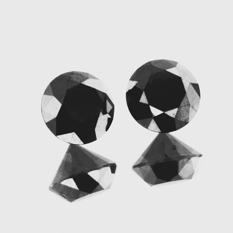 Farbdiamanten Duo, Brillant (2,12 ct.) aus Afrika