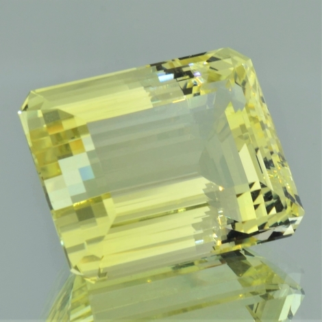 Beryl Heliodore octagon greenish yellow 73.15 ct