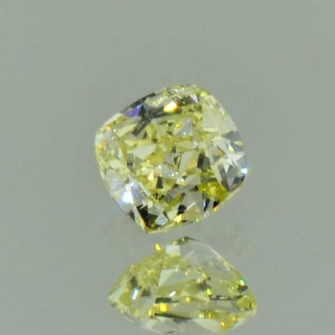 Fancy Diamond square cushion yellow 0.53 ct