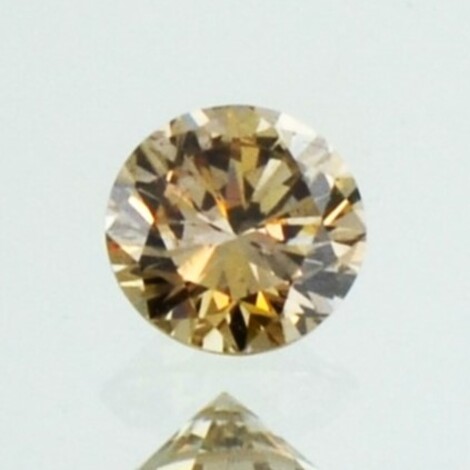 Farbdiamant Brillant gelblich hellbraun 0,34 ct.