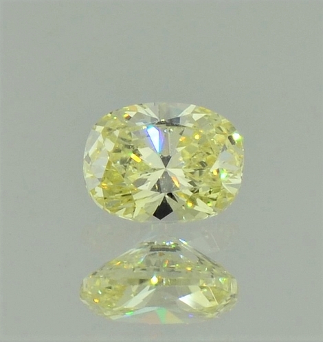 Farbdiamant oval-brillantiert gelb 0,50 ct