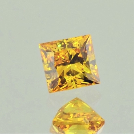 Fancy Diamond princess intense orange yellow 0.38 ct