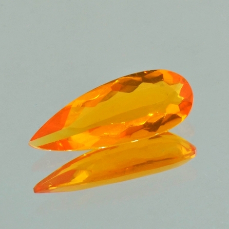 Feueropal, Tropfen facettiert (1,89 ct.) aus Brasilien Feueropal, Tropfen facettiert (1,89 ct.) aus Brasilien