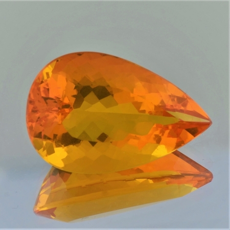 Feueropal, Tropfen facettiert (21,56 ct.) aus Brasilien (Rio Grande do Sul) Feueropal, Tropfen facettiert (21,56 ct.) aus Brasilien (Rio Grande do Sul)