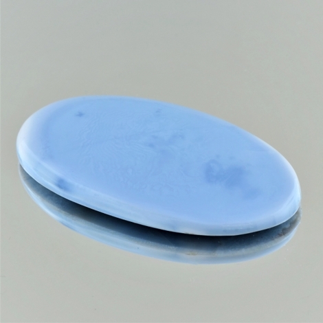 Gemeiner Opal oval light blue 42.96 ct
