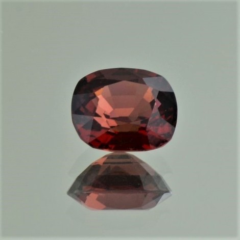 Garnet cushion orange red 2.74 ct
