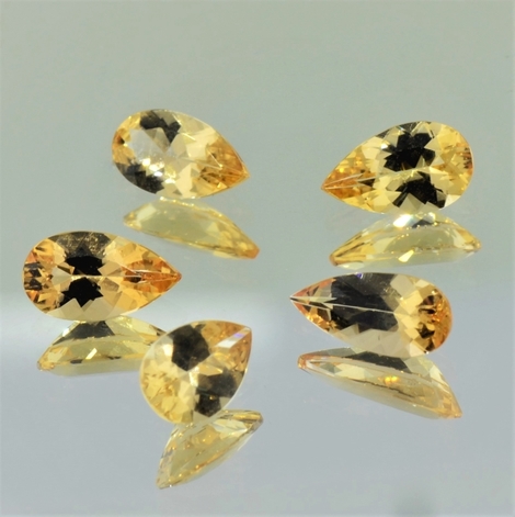 Imperial Topas Lot, Tropfen facettiert (4,26 ct.) aus Brasilien (Ouro Preto)