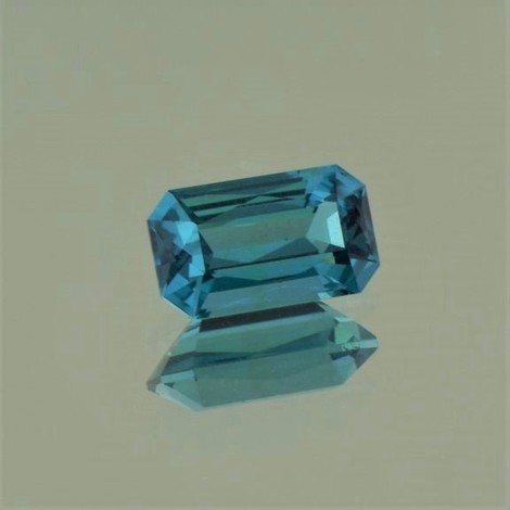 Indicolite Tourmaline octagon greenish blue 2.57 ct.