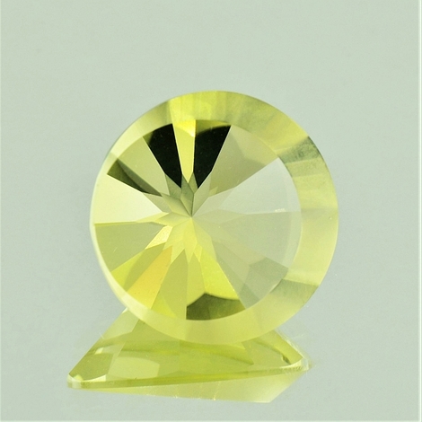 Lemon-Quarz, Design-Rund facettiert (15,61 ct.) aus Brasilien