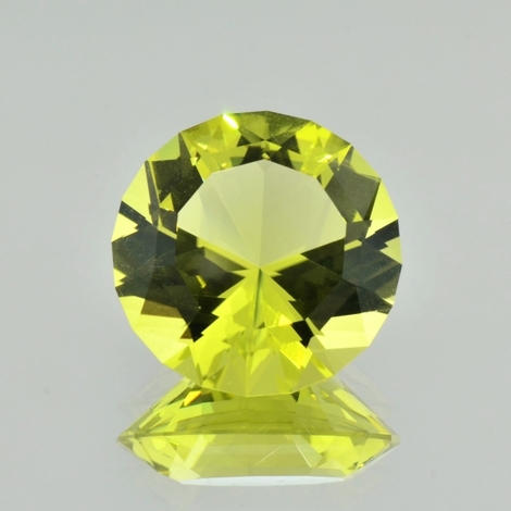 Lemon-Quarz, Rund facettiert (15,38 ct.) aus Brasilien