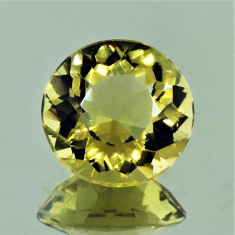 Lemon-Quarz, Rund facettiert (8,18 ct.) aus Brasilien Lemon-Quarz, Rund facettiert (8,18 ct.) aus Brasilien