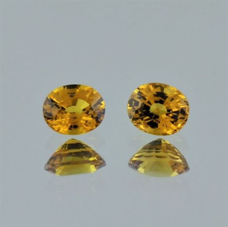 Mali-Granat Duo oval gelblich 1,53 ct