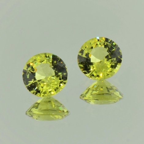 Mali-Granat Duo rund gelb 2,84 ct Mali-Granat Duo rund gelb 2,84 ct