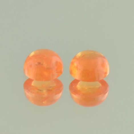 Mandarin-Granat Duo Cabochons rund orange 2,93 ct