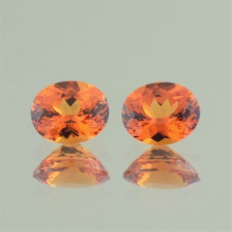 Mandarin-Granat Duo oval intensives Orange 3,93 ct Mandarin-Granat Duo oval intensives Orange 3,93 ct