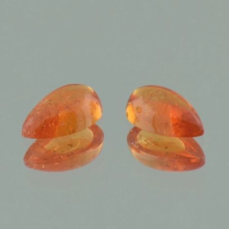 Mandarin-Granat Pair pear orange 4.03 ct