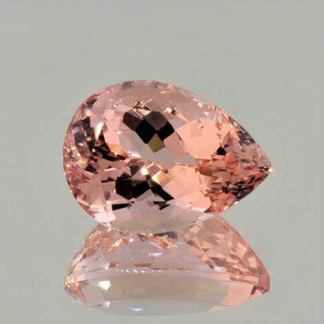 Morganite pear orangebraun-rosa 19.22 ct