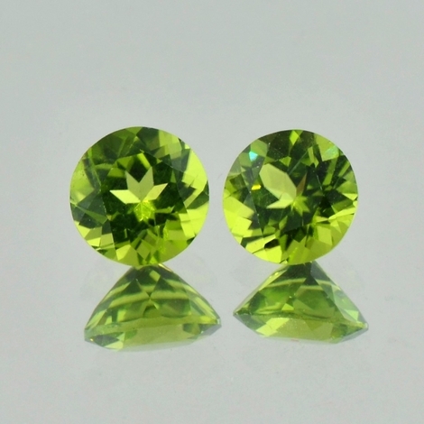 Peridot Duo rund 2,71 ct Peridot Duo rund 2,71 ct