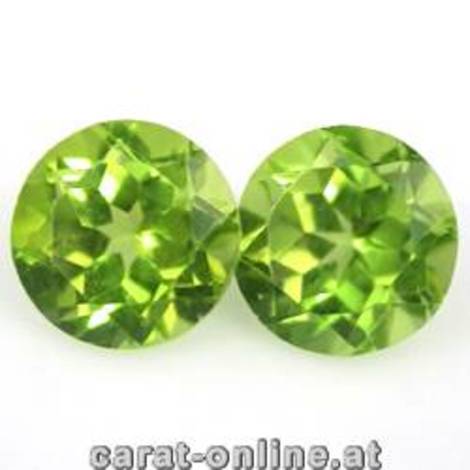 Peridot Duo rund 3,6 ct Peridot Duo rund 3,6 ct