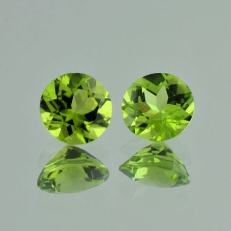 Peridot Duo rund grün 2,52 ct Peridot Duo rund grün 2,52 ct