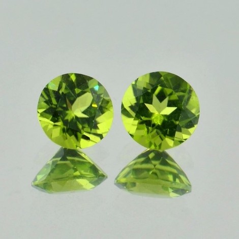 Peridot Duo rund grün 4,50 ct Peridot Duo rund grün 4,50 ct