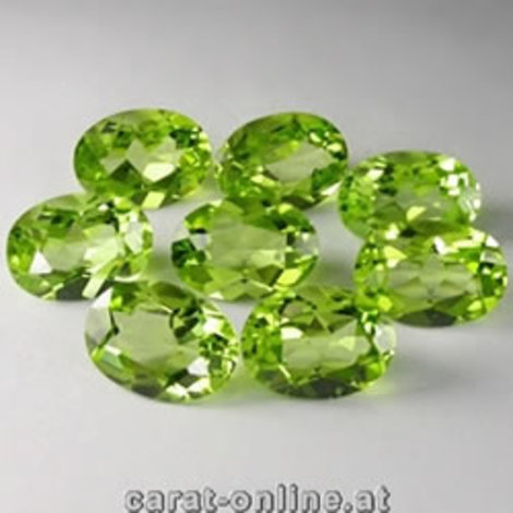 Peridot Lot, Oval facettiert (20,25 ct.) aus Pakistan (Kohistan) Peridot Lot, Oval facettiert (20,25 ct.) aus Pakistan (Kohistan)