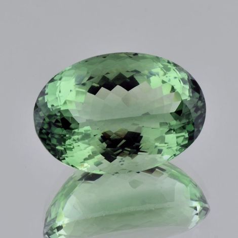 Prasiolith oval grün 36,26 ct