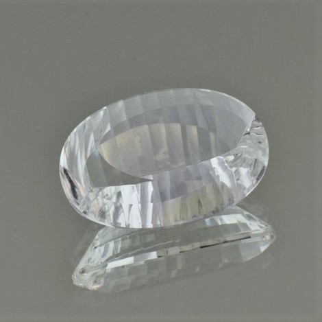 Quarz Bergkristall oval farblos 17,12 ct.
