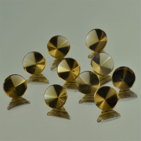 Quarz Lot Design-rund gelblich braun 29 ct