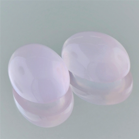 Rosenquarz Duo Cabochon oval 38,49 ct Rosenquarz Duo Cabochon oval 38,49 ct