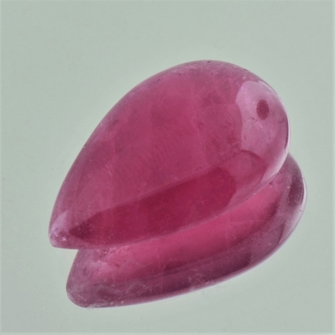 Rubellite Tourmaline cabochon pear pinkish red 24.17 ct