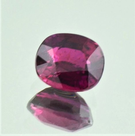 Ruby cushion purple red unheated 2.26 ct