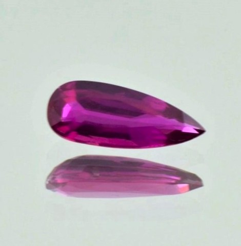 Ruby pear purple red unheated 2.01 ct
